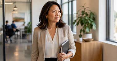 A benefits leader in an office, representing employer strategies to prevent high-cost cancer claims and reduce cancer care spend.